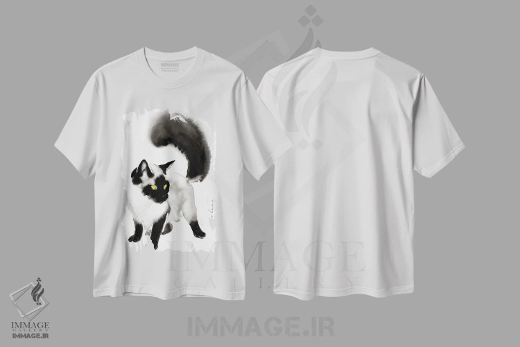 تیشرت سفید طرح دار ظرافت مخملی ۲، دکور معاصر اثر سو بنگ لیم | immage.ir