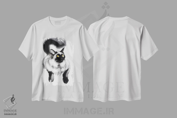 تیشرت سفید طرح دار ظرافت مخملی ۳، دکور معاصر اثر سو بنگ لیم | فروشگاه ایماژ