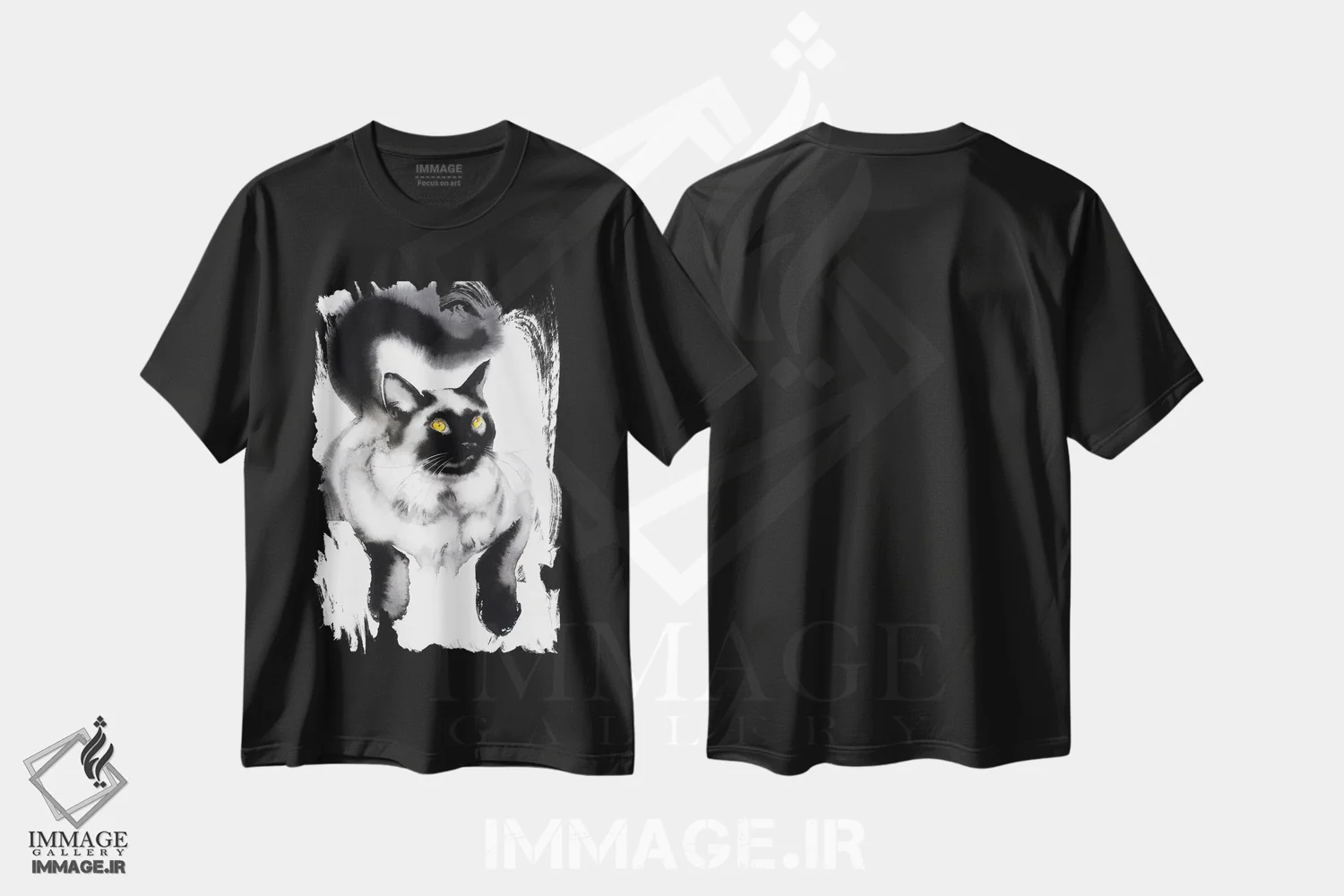 تیشرت مشکی طرح دار ظرافت مخملی ۳، دکور معاصر اثر سو بنگ لیم | immage.ir