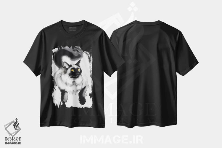 تیشرت مشکی طرح دار ظرافت مخملی ۳، دکور معاصر اثر سو بنگ لیم | immage.ir