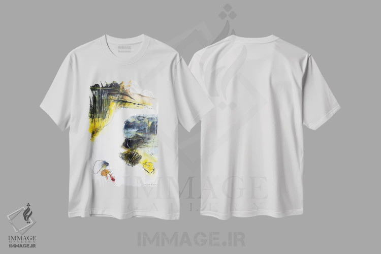 تیشرت سفید طرح دار پوزه ساحلی ۵ اثر سو بنگ لیم | فروشگاه ایماژ