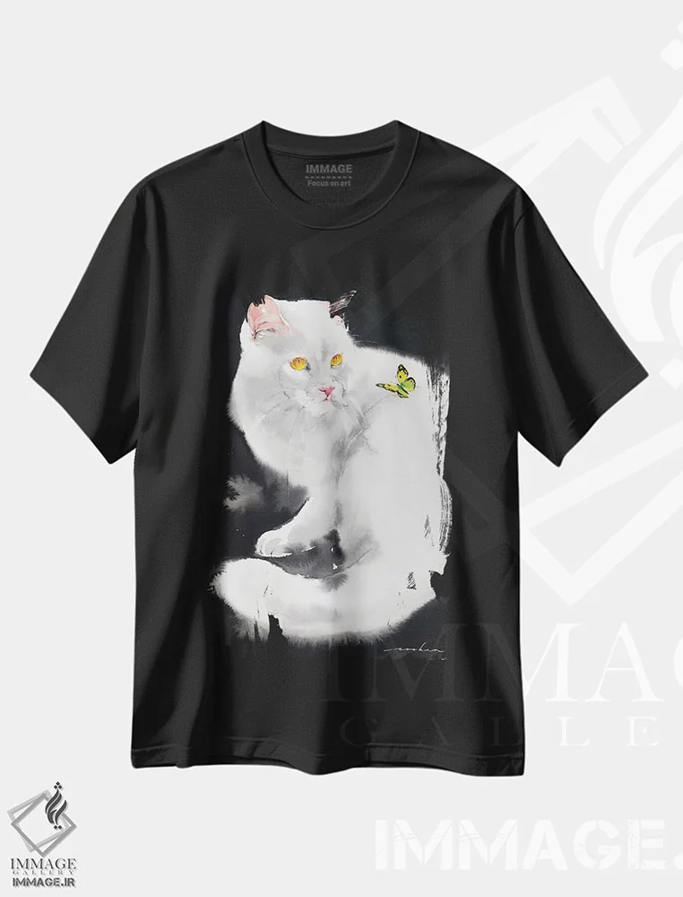 تیشرت مشکی طرح دار لحظه پروازآمیز، مدیوم اثر سو بنگ لیم | فروشگاه ایماژ