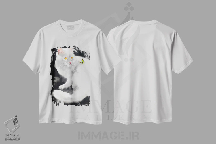 تیشرت سفید طرح دار لحظه پروازآمیز، مدیوم اثر سو بنگ لیم | immage.ir