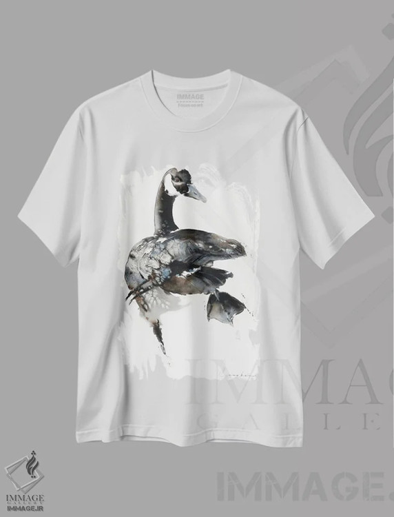 تیشرت سفید طرح دار رقص غازها، مدیوم اثر سو بنگ لیم | فروشگاه ایماژ