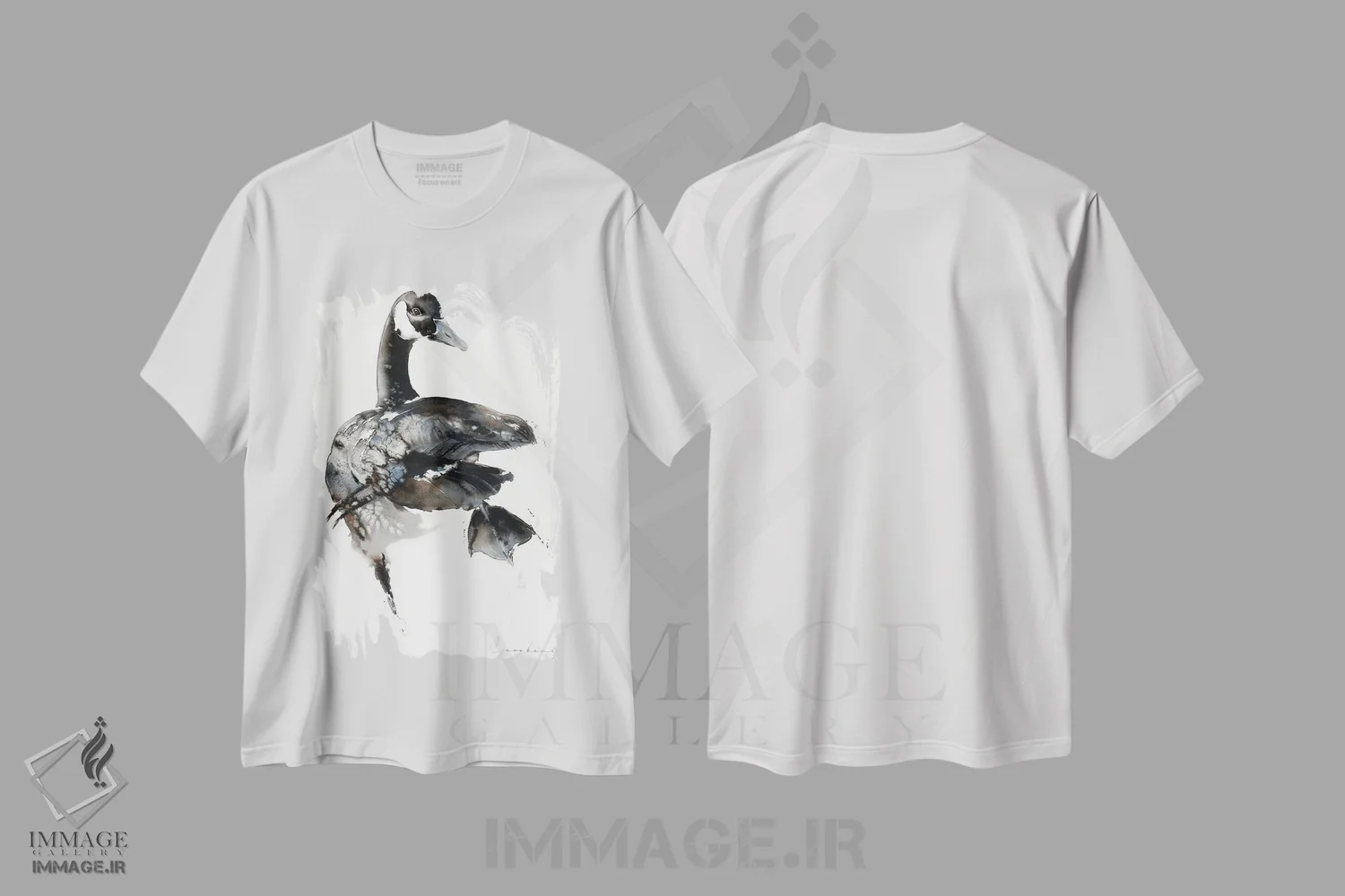 تیشرت سفید طرح دار رقص غازها، مدیوم اثر سو بنگ لیم | فروشگاه ایماژ