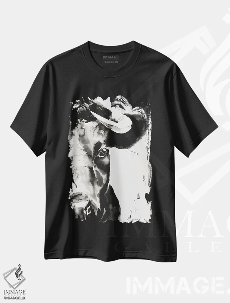 تیشرت مشکی طرح دار نیو II، مدیوم اثر سو بنگ لیم | immage.ir