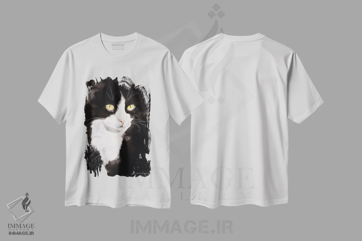 تیشرت سفید طرح دار پرتره من... اوو، مدیوم اثر سو بنگ لیم | immage.ir