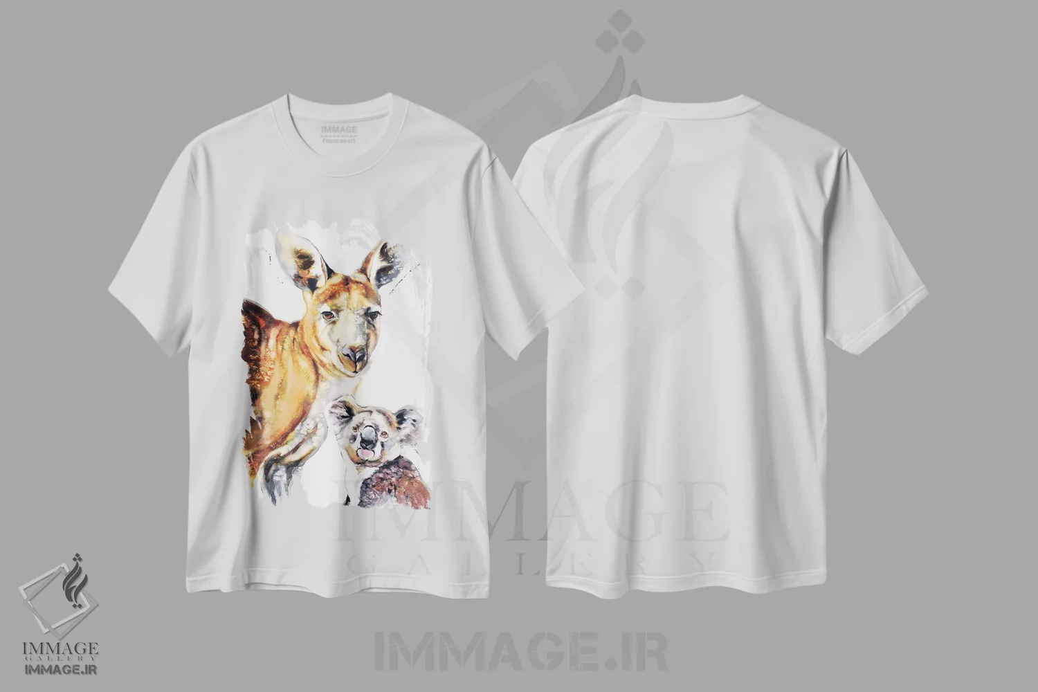 تیشرت سفید طرح دار دوستان استرالیایی II، دکور معاصر اثر سو بنگ لیم | immage.ir