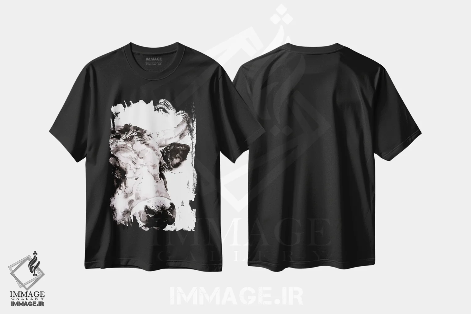 تیشرت مشکی طرح دار نیو IV، دکور معاصر اثر سو بنگ لیم | فروشگاه ایماژ