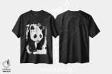 تیشرت مشکی طرح دار رد پای پاندا، هنر فاخر معاصر اثر سو بنگ لیم | فروشگاه ایماژ