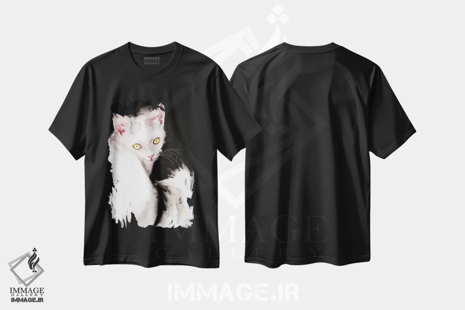 تیشرت مشکی طرح دار سلام کیتی، هنر فاخر معاصر اثر سو بنگ لیم | immage.ir