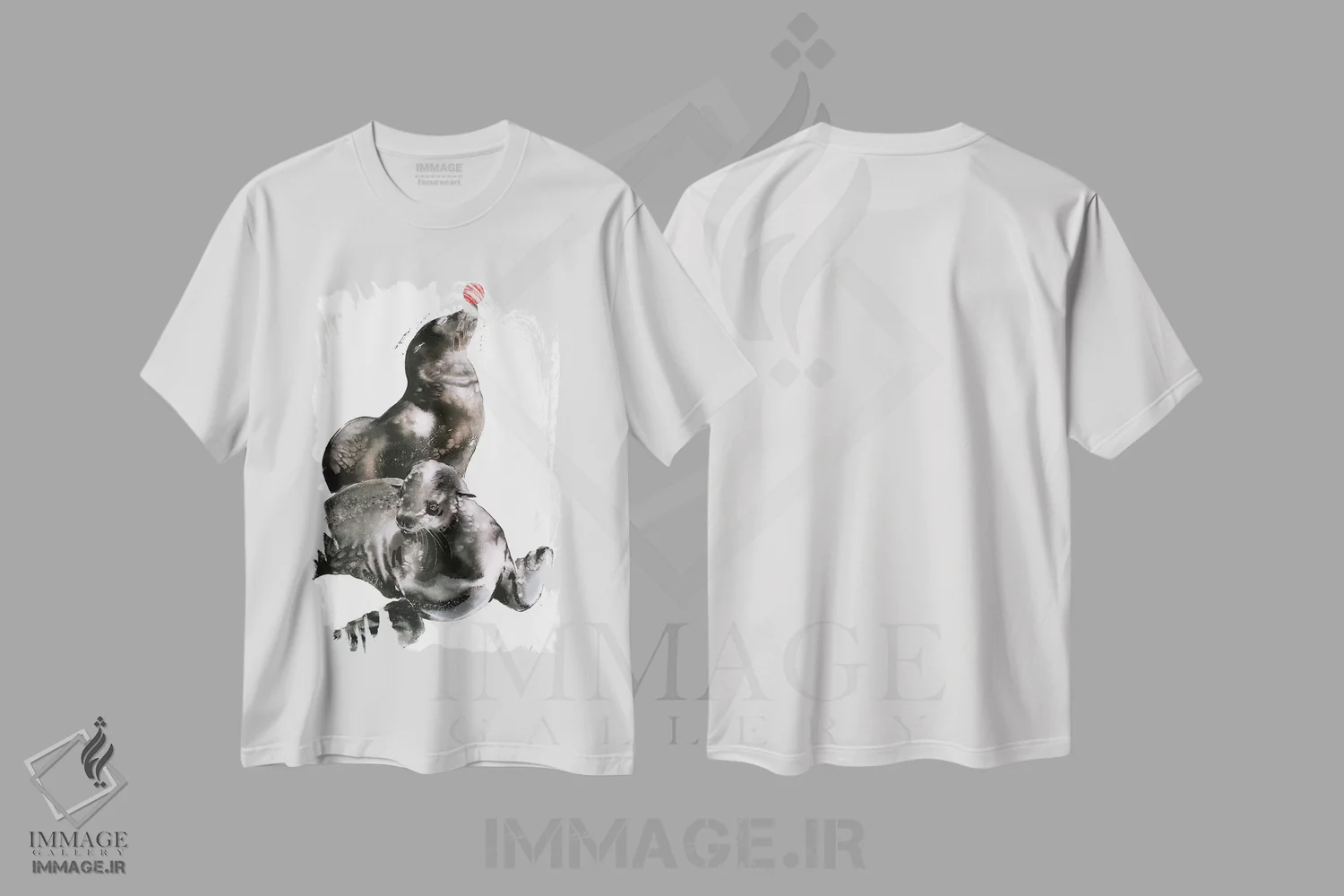 تیشرت سفید طرح دار لذت آرامش، هنر فاخر معاصر اثر سو بنگ لیم | فروشگاه ایماژ
