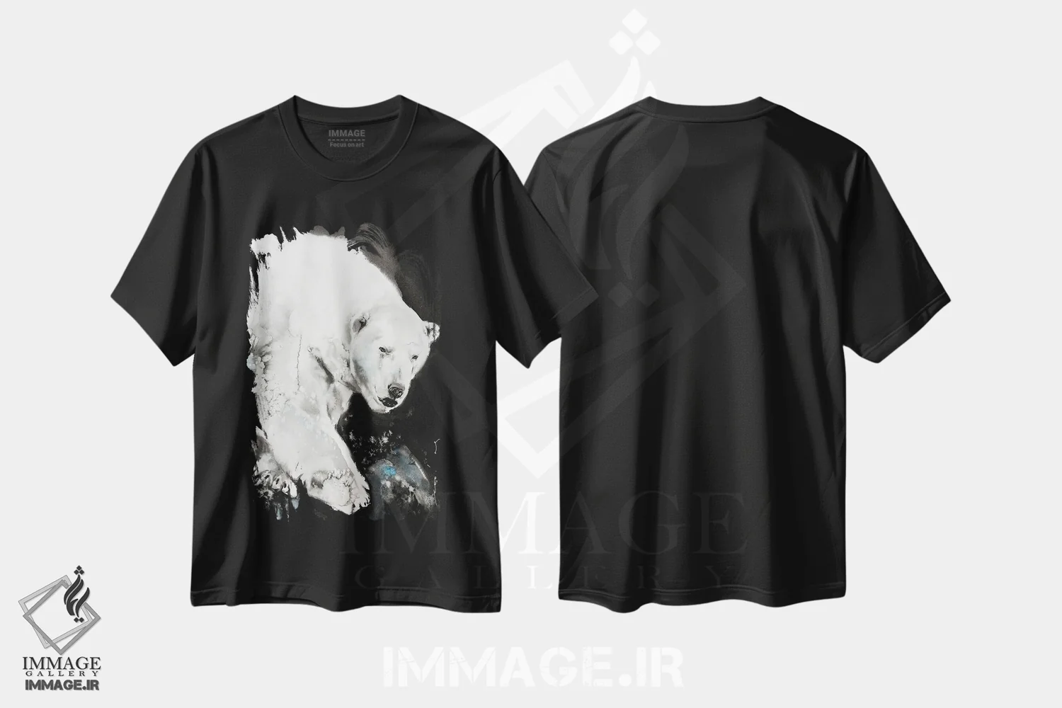 تیشرت مشکی طرح دار هیولای یخی، هنر فاخر معاصر اثر سو بنگ لیم | immage.ir