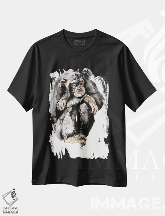 تیشرت مشکی طرح دار افسردگی قرنطینه، هنر فاخر معاصر اثر سو بنگ لیم | فروشگاه ایماژ