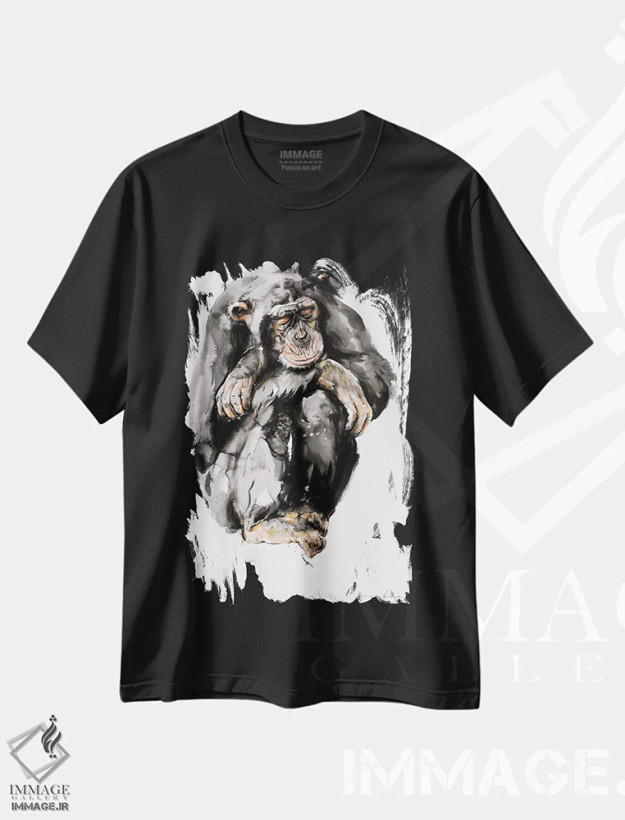 تیشرت مشکی طرح دار افسردگی قرنطینه، هنر فاخر معاصر اثر سو بنگ لیم | فروشگاه ایماژ