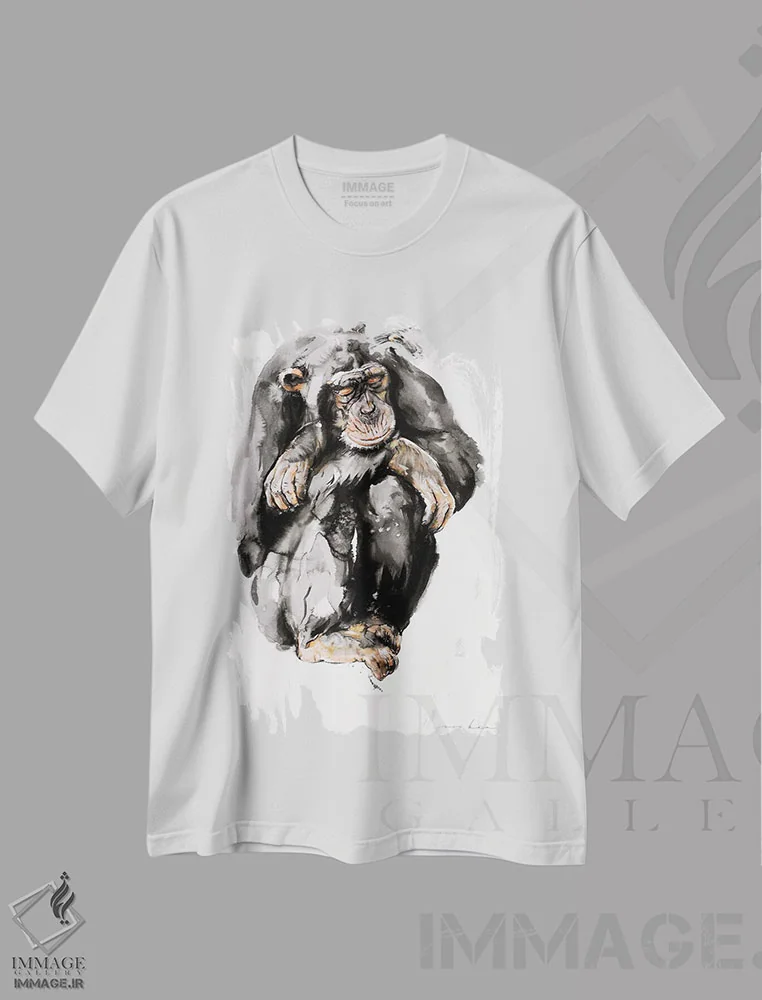 تیشرت سفید طرح دار افسردگی قرنطینه، هنر فاخر معاصر اثر سو بنگ لیم | immage.ir