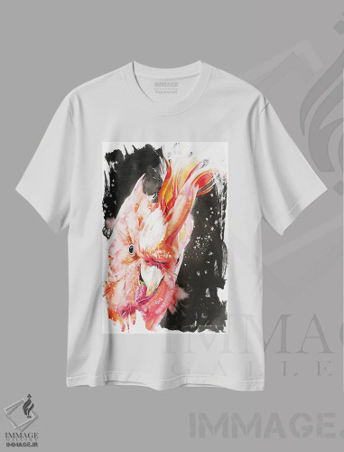 تیشرت سفید طرح دار اوج گیری بر فراز، هنر فاخر معاصر اثر سو بنگ لیم | فروشگاه ایماژ
