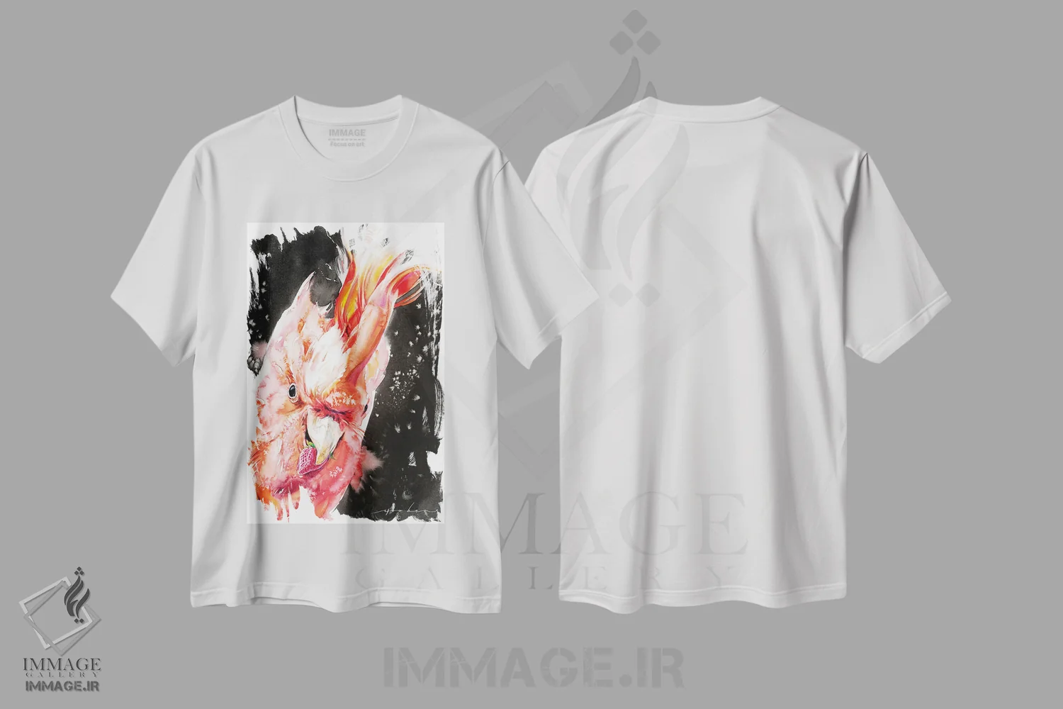تیشرت سفید طرح دار اوج گیری بر فراز، هنر فاخر معاصر اثر سو بنگ لیم | فروشگاه ایماژ