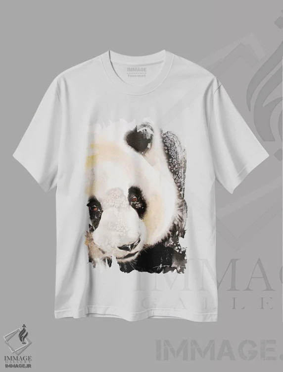 تیشرت سفید طرح دار آزمایش پاندا II، دکور معاصر اثر سو بنگ لیم | immage.ir