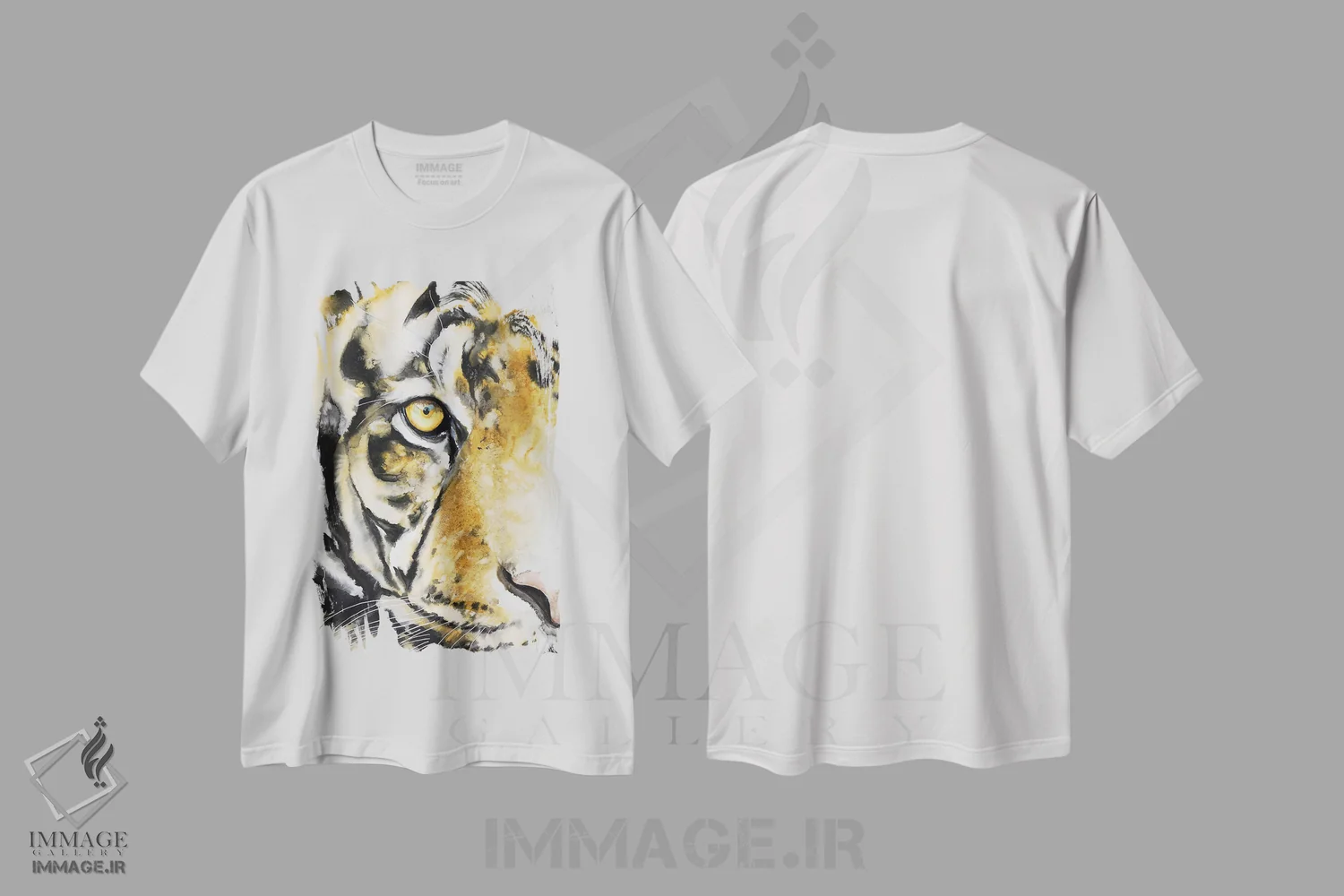 تیشرت سفید طرح دار ببر آبی II، دکور معاصر اثر سو بنگ لیم | immage.ir