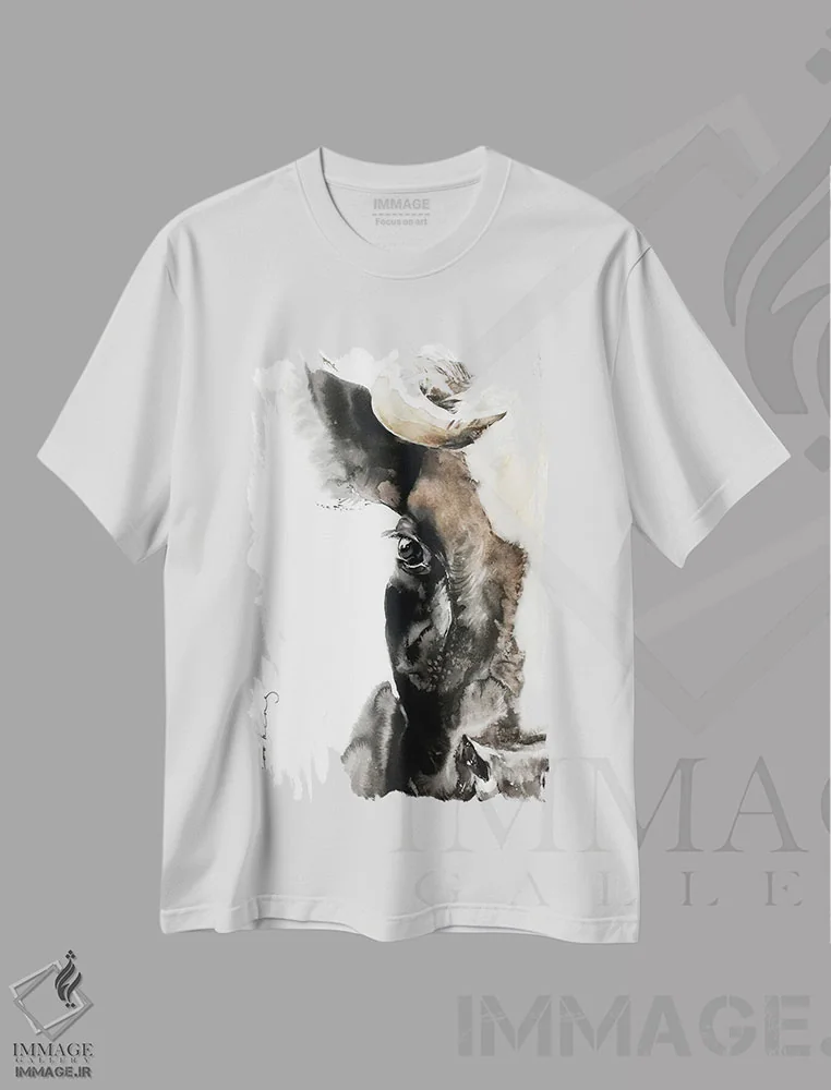 تیشرت سفید طرح دار نیو ۷، دکور معاصر اثر سو بنگ لیم | فروشگاه ایماژ