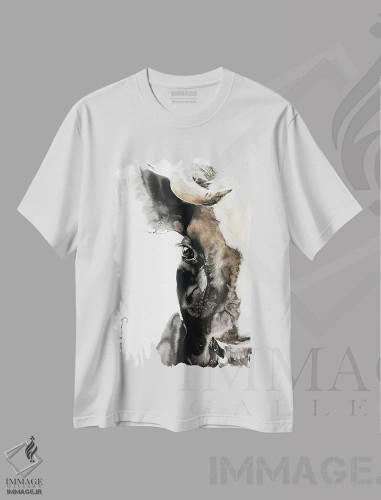 تیشرت سفید طرح دار نیو ۷، دکور معاصر اثر سو بنگ لیم | فروشگاه ایماژ