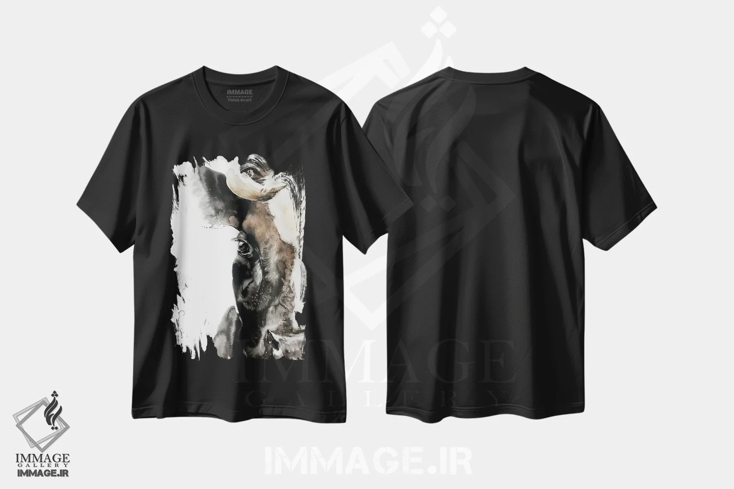 تیشرت مشکی طرح دار نیو ۷، دکور معاصر اثر سو بنگ لیم | immage.ir