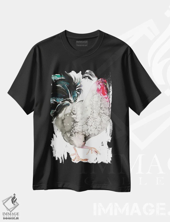 تیشرت مشکی طرح دار پا پیش گذاشته III، دکور معاصر اثر سو بنگ لیم | immage.ir