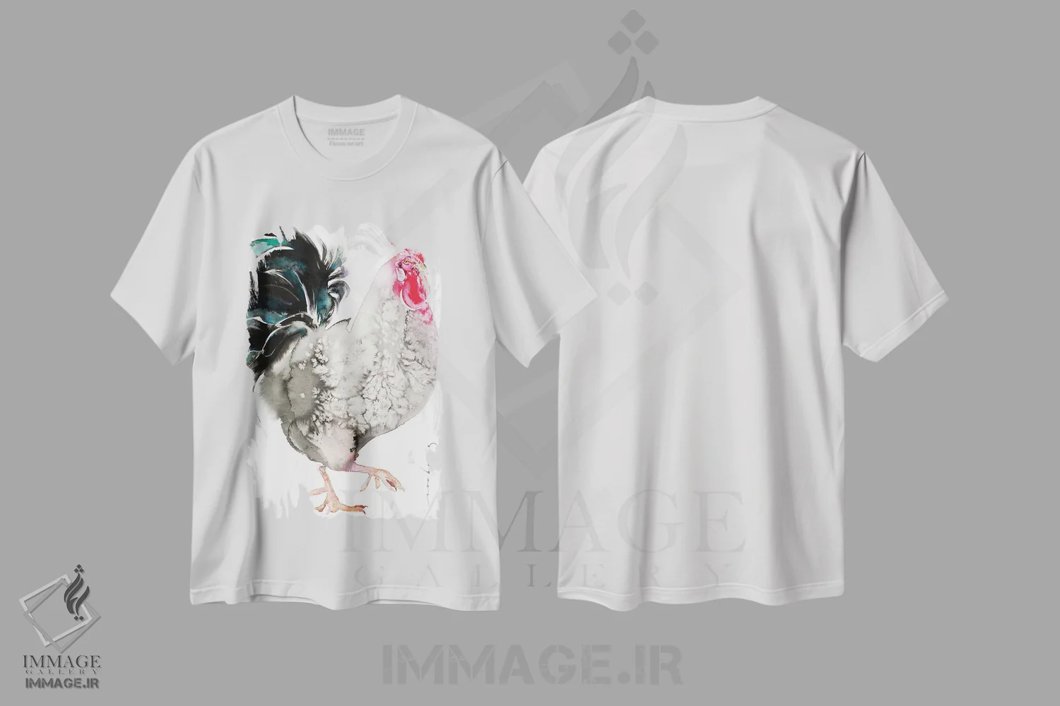 تیشرت سفید طرح دار پا پیش گذاشته III، دکور معاصر اثر سو بنگ لیم | فروشگاه ایماژ