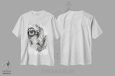 تیشرت سفید طرح دار تنبلی II، تزئینی اثر سو بنگ لیم | فروشگاه ایماژ