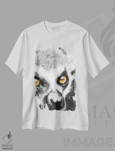 تیشرت سفید طرح دار شاهزاده مالاگاسی II، تزئینی اثر سو بنگ لیم | فروشگاه ایماژ
