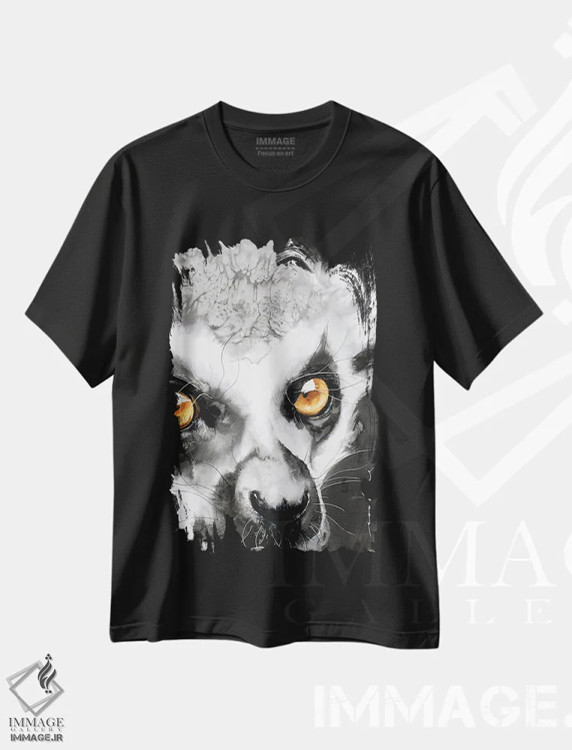 تیشرت مشکی طرح دار شاهزاده مالاگاسی II، تزئینی اثر سو بنگ لیم | immage.ir