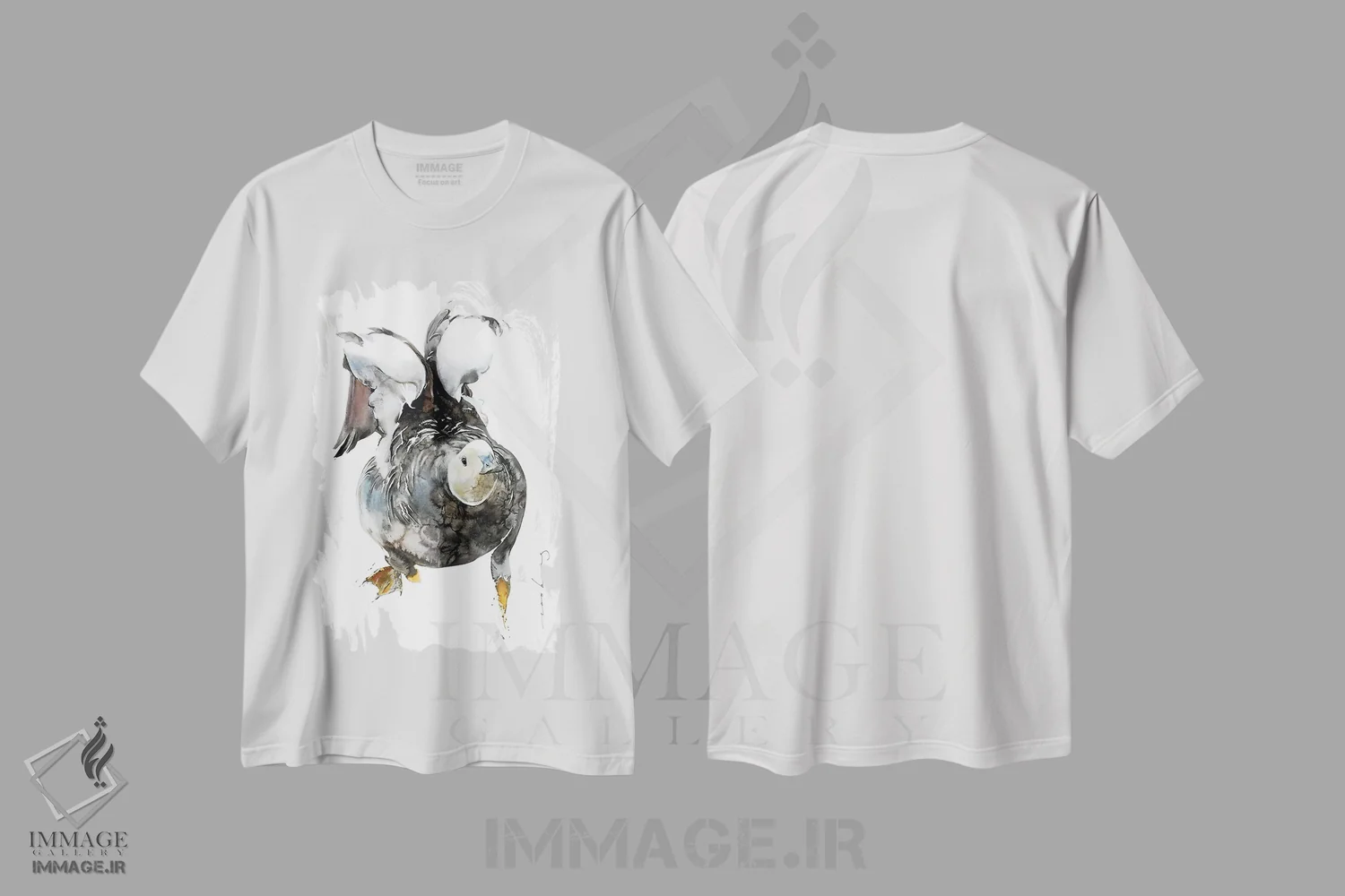 تیشرت سفید طرح دار بال های لرزان، تزئینی اثر سو بنگ لیم | immage.ir