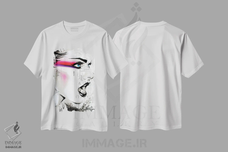 تیشرت سفید طرح دار زن معاصر VIII، مدیوم اثر سو بنگ لیم | فروشگاه ایماژ
