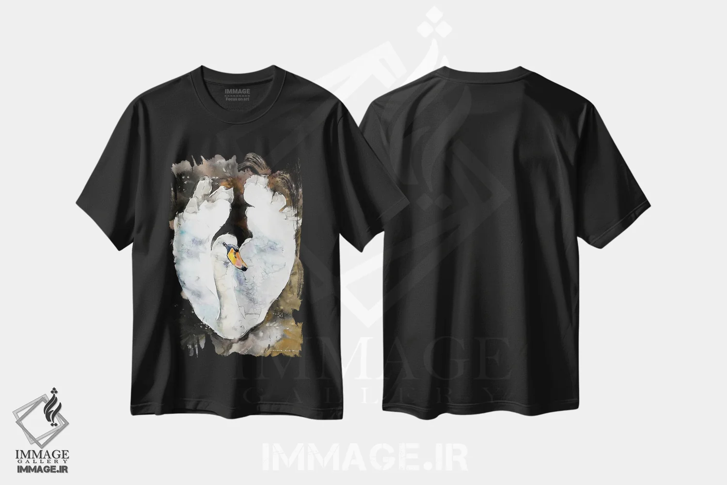 تیشرت مشکی طرح دار وقار قو، هنر فاخر معاصر اثر سو بنگ لیم | immage.ir