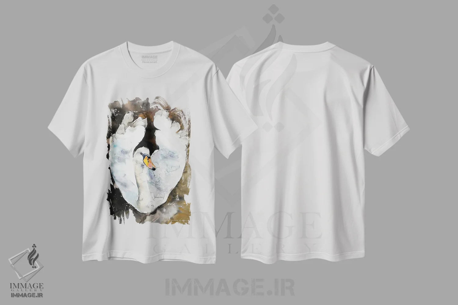 تیشرت سفید طرح دار وقار قو، هنر فاخر معاصر اثر سو بنگ لیم | فروشگاه ایماژ