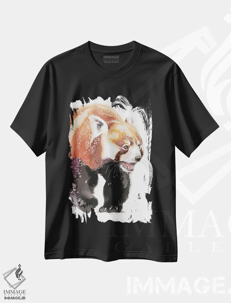 تیشرت مشکی طرح دار حس خرسی، دکور معاصر اثر سو بنگ لیم | فروشگاه ایماژ