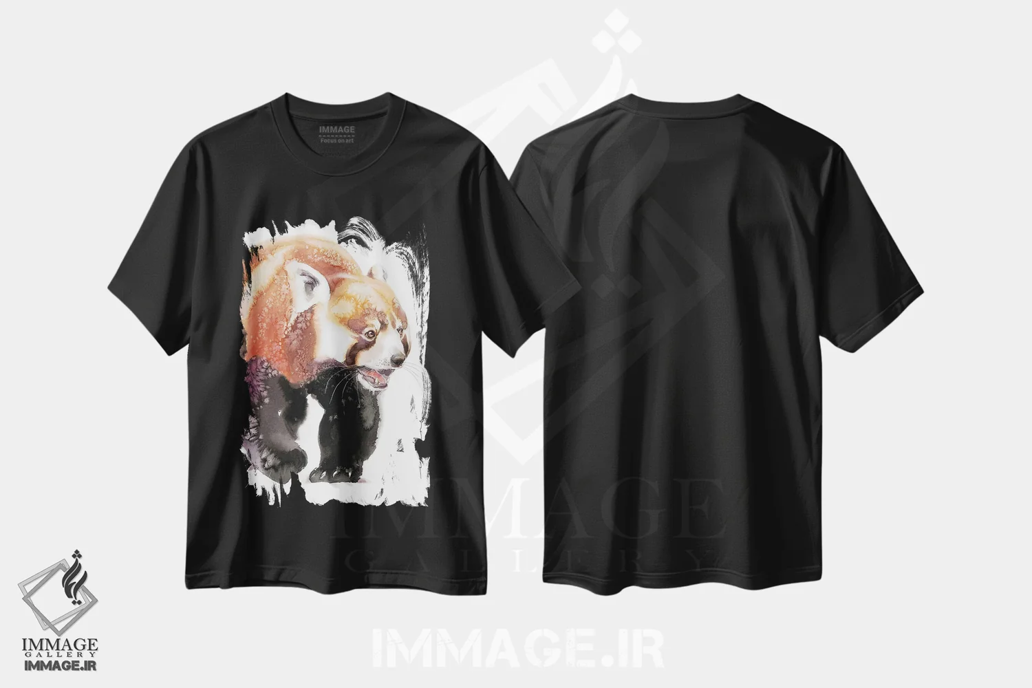 تیشرت مشکی طرح دار حس خرسی، دکور معاصر اثر سو بنگ لیم | فروشگاه ایماژ