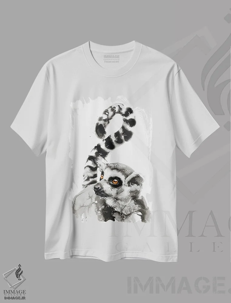 تیشرت سفید طرح دار نگاه لمور، دکور معاصر اثر سو بنگ لیم | immage.ir
