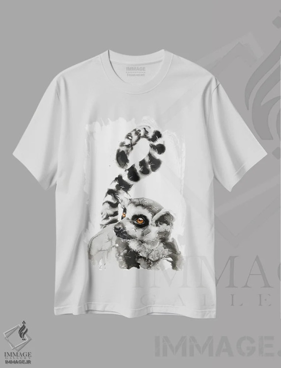 تیشرت سفید طرح دار نگاه لمور، دکور معاصر اثر سو بنگ لیم | immage.ir