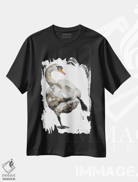 تیشرت مشکی طرح دار هیپ هاپ قو، دکور معاصر اثر سو بنگ لیم | immage.ir