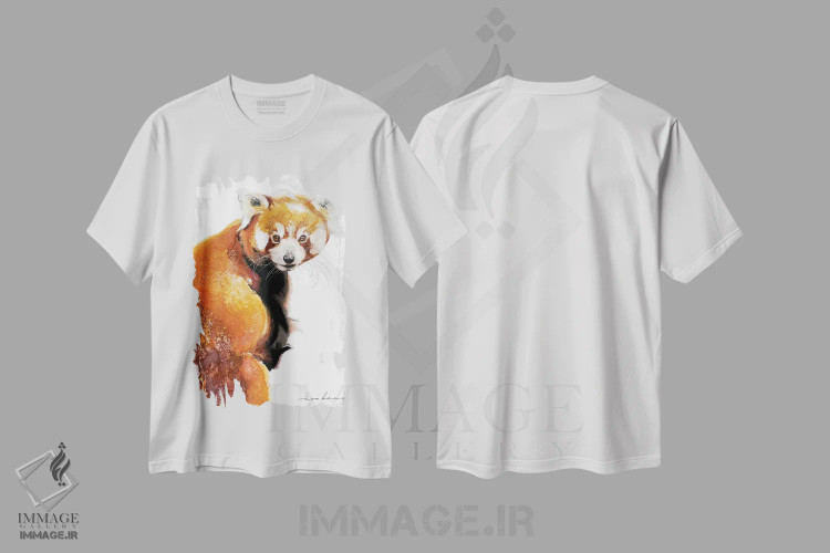 تیشرت سفید طرح دار افسون پاندا قرمز، دکور معاصر اثر سو بنگ لیم | immage.ir
