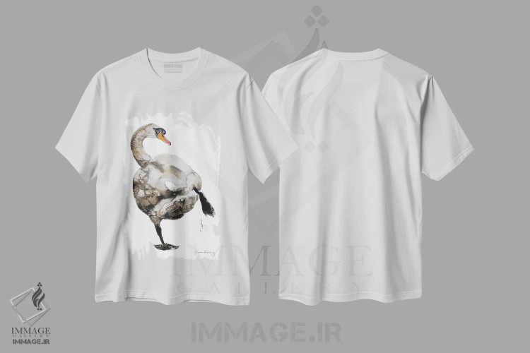 تیشرت سفید طرح دار هیپ هاپ قو، دکور معاصر اثر سو بنگ لیم | فروشگاه ایماژ