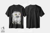 تیشرت مشکی طرح دار جغد لومینوس، تزئینی اثر سو بنگ لیم | فروشگاه ایماژ