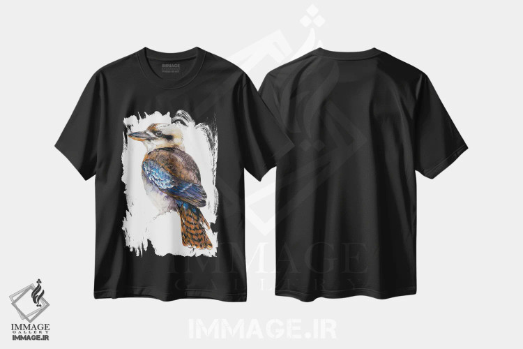 تیشرت مشکی طرح دار کاکابورا، مدیوم اثر سو بنگ لیم | فروشگاه ایماژ