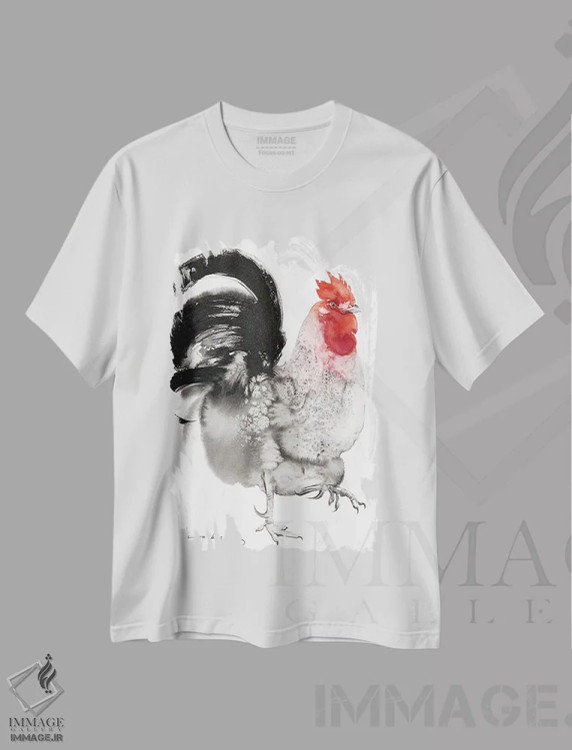 تیشرت سفید طرح دار گام برتر ۴، مدیوم اثر سو بنگ لیم | فروشگاه ایماژ