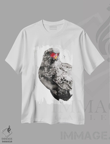 تیشرت سفید طرح دار شاهین-عقاب، مدیوم اثر سو بنگ لیم | فروشگاه ایماژ