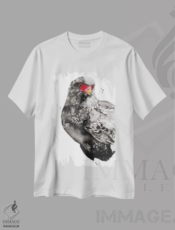 تیشرت سفید طرح دار شاهین-عقاب، مدیوم اثر سو بنگ لیم | فروشگاه ایماژ