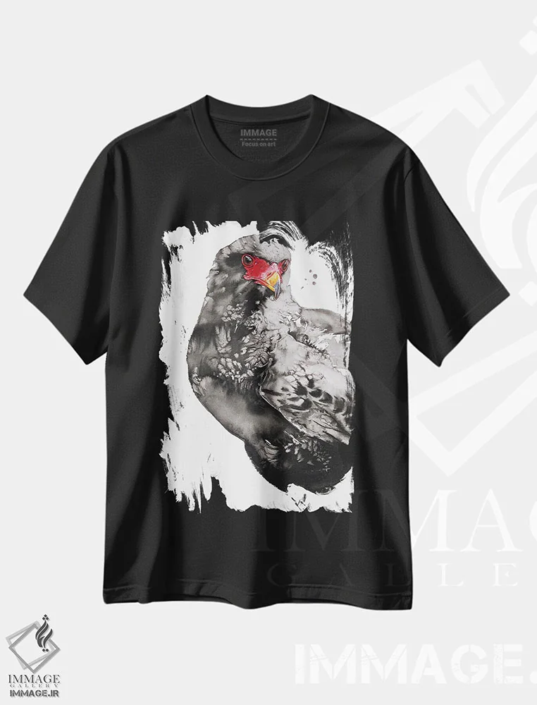 تیشرت مشکی طرح دار شاهین-عقاب، مدیوم اثر سو بنگ لیم | immage.ir