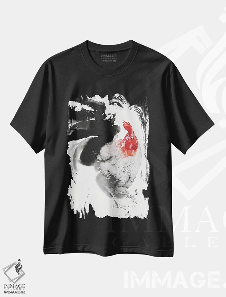 تیشرت مشکی طرح دار گام برتر ۵، مدیوم اثر سو بنگ لیم | فروشگاه ایماژ